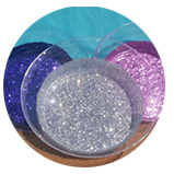 hexagonal metallic purple glitter for plastics