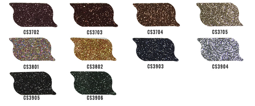 Black glitter powder color chart