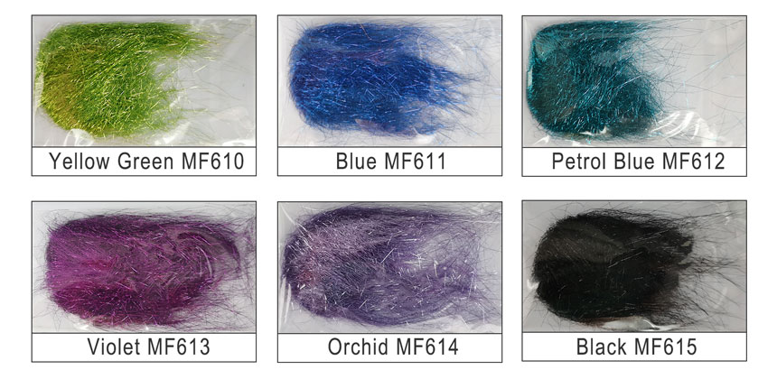 Bleu Violet Noir fibres métallisées