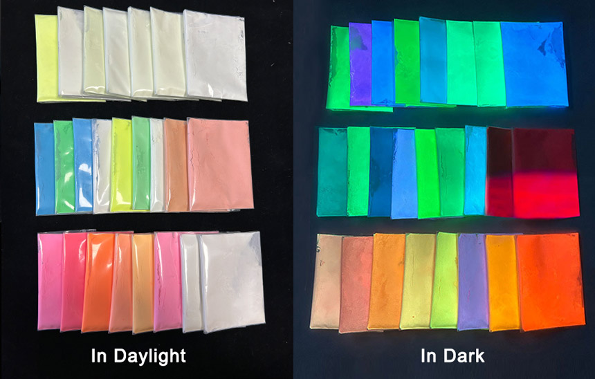 poudre de pigment photoluminescent brillant