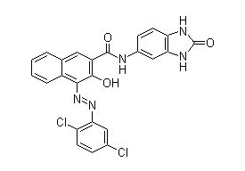 Pigment brun 25 - Formule de structure moléculaire