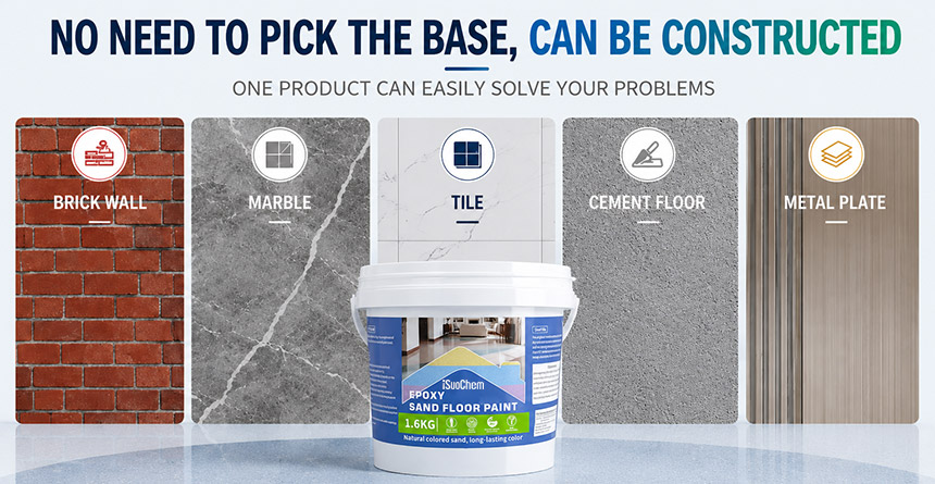 Easy to construct for Epoxy Colored Sand Floor Coating