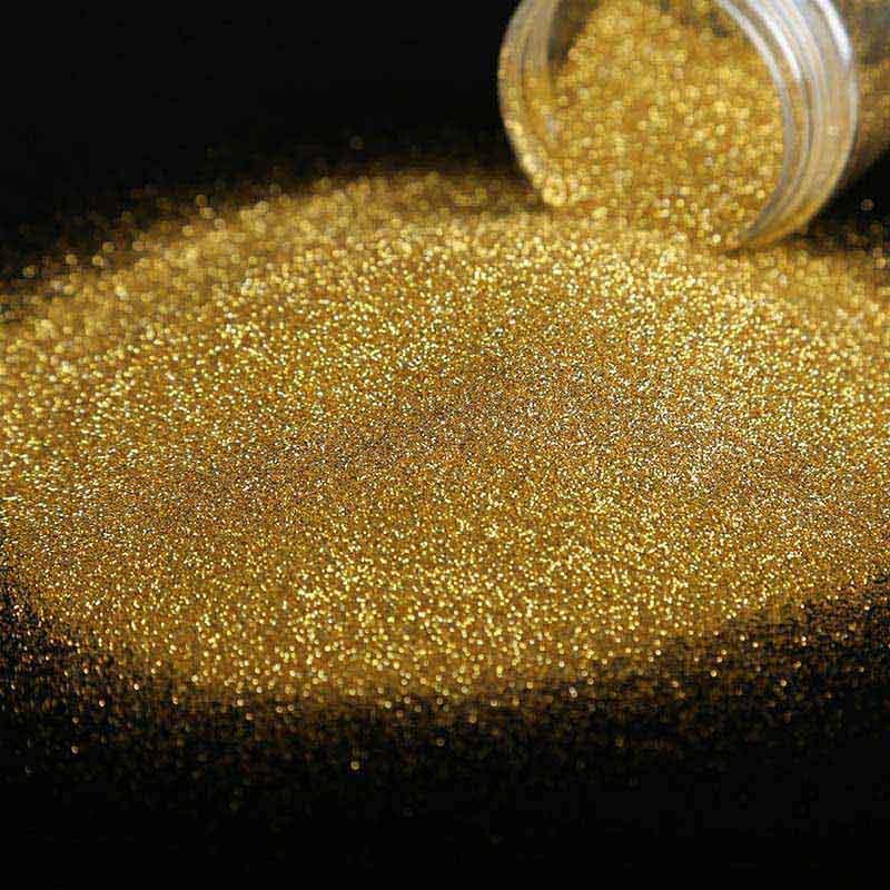 solvent resistant gold glitter