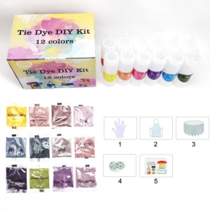 Kit de bricolage tie-dye 12 couleurs