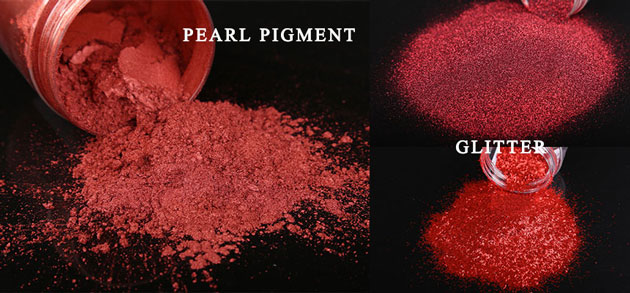 La poudre scintillante et les pigments nacrés ne sont pas la même chose !