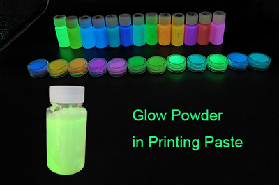 Instructions pour la préparation et l'utilisation de la poudre phosphorescente dans la pâte à imprimer